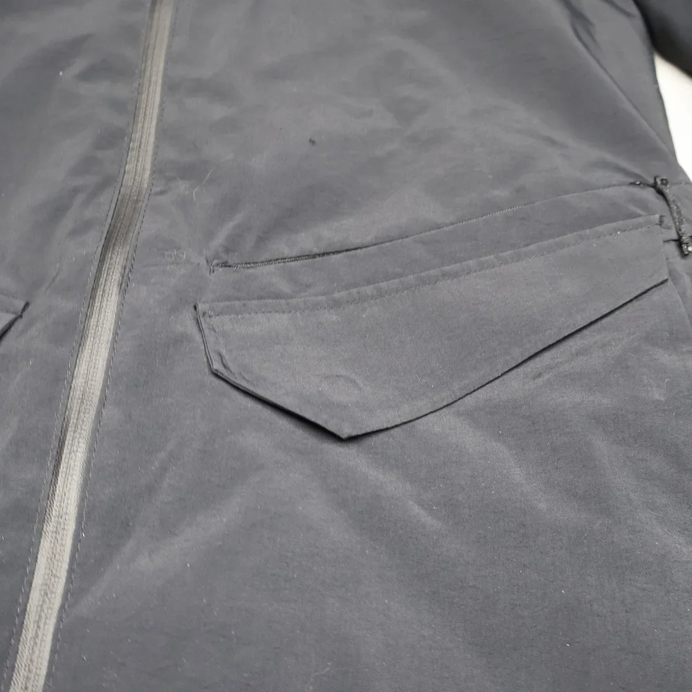 Champion Jacket Men Small Black Hooded Insulated Full Zip Wind Rain Winter Parka